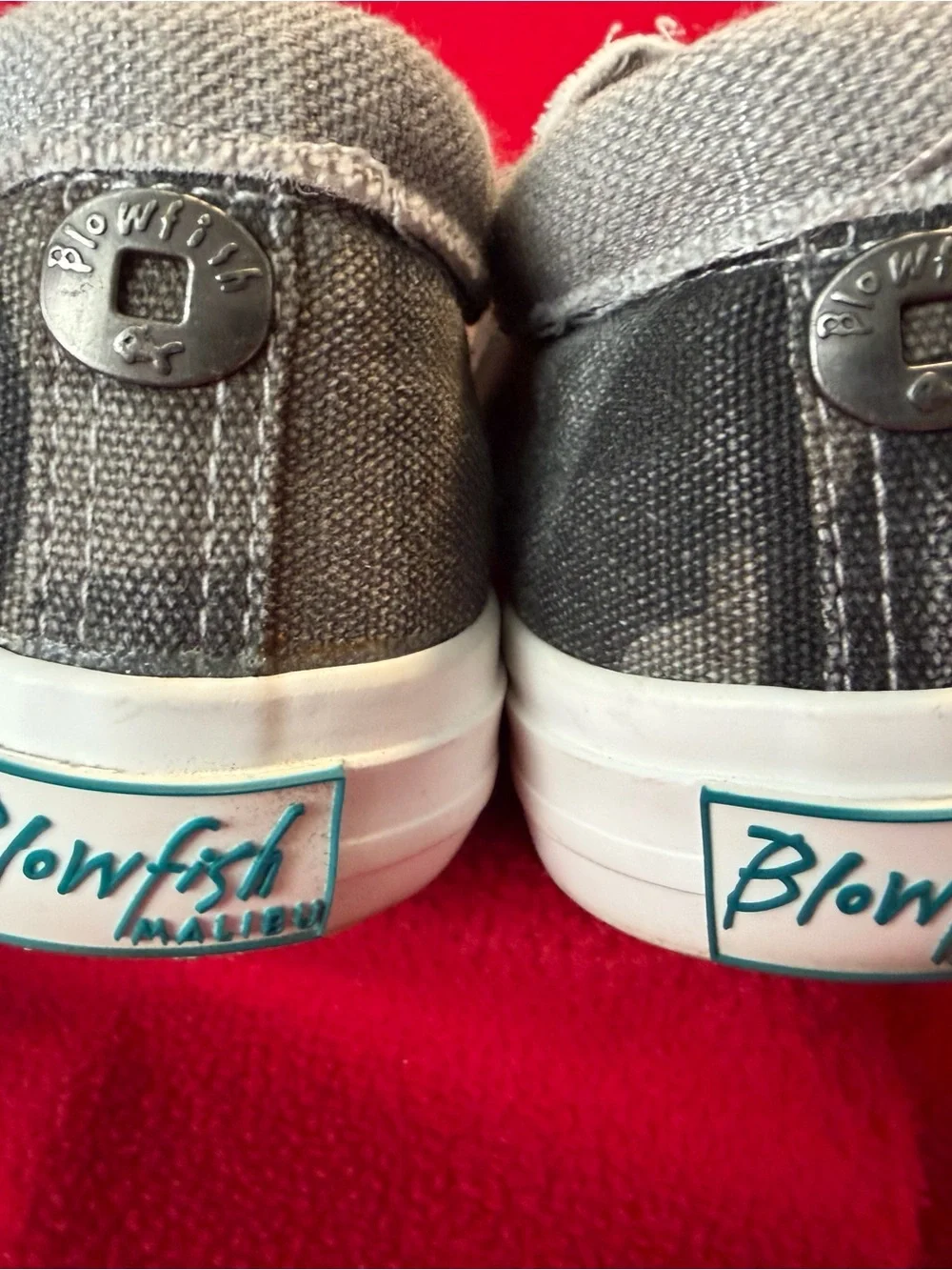 Blowfish Women’s Gray Slip-On Patchwork Sneakers w/Snakeskin and Leopard Panels